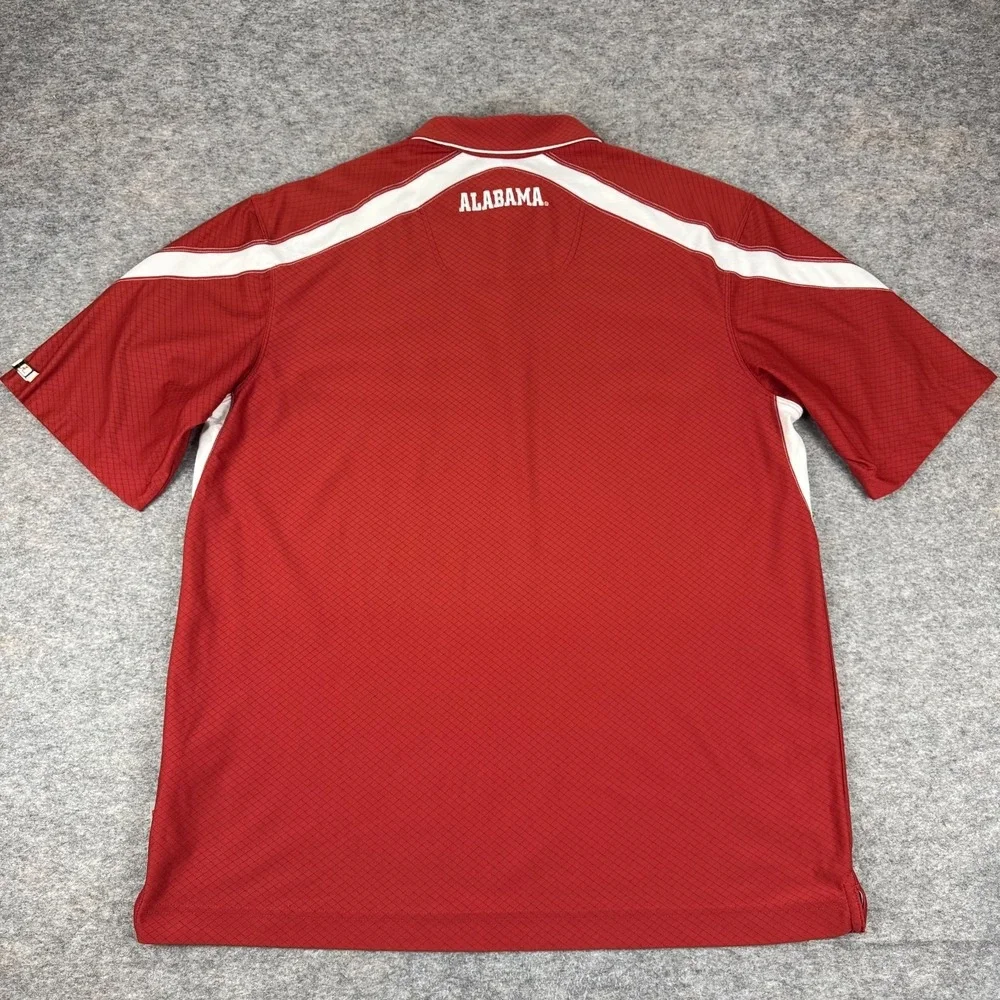 Nike Dri Fit Polo Shirt Alabama Crimson Tide Red Mens Large L